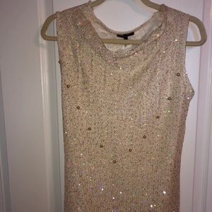 Beige Sleeveless Shirt S/M